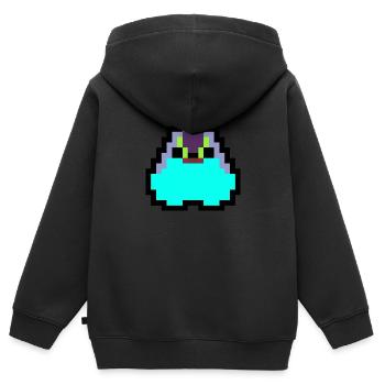 Pixel Küken - Kinder Premium Organic Zip Hoodie - Schwarz - Hinten - AI Model Kid Male (0cm)
