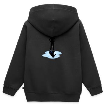 Réveille le super héros en toi - Sweat Premium à capuche zippé enfant bio - noir - Dos - AI Model Kid Male (0cm)