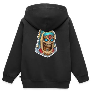 Momie - Sweat Premium à capuche zippé enfant bio - noir - Dos - AI Model Kid Male (0cm)