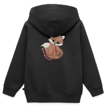 Große Schwester, Geschwister, kleiner Bruder - Kinder Premium Organic Zip Hoodie - Schwarz - Hinten - AI Model Kid Male (0cm)