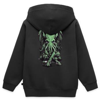 Schleimiges Halloween Cthulhu Tentakeln Monster - Kinder Premium Organic Zip Hoodie - Schwarz - Hinten - AI Model Kid Male (0cm)