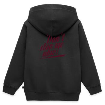 Halte mich jetzt nicht auf - Kinder Premium Organic Zip Hoodie - Schwarz - Hinten - AI Model Kid Male (0cm)
