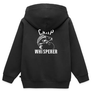 Karpfen - Kinder Premium Organic Zip Hoodie - Schwarz - Hinten - AI Model Kid Male (0cm)