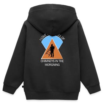 Ramoneur Ramoneur Ramoneur - Sweat Premium à capuche zippé enfant bio - noir - Dos - AI Model Kid Male (0cm)