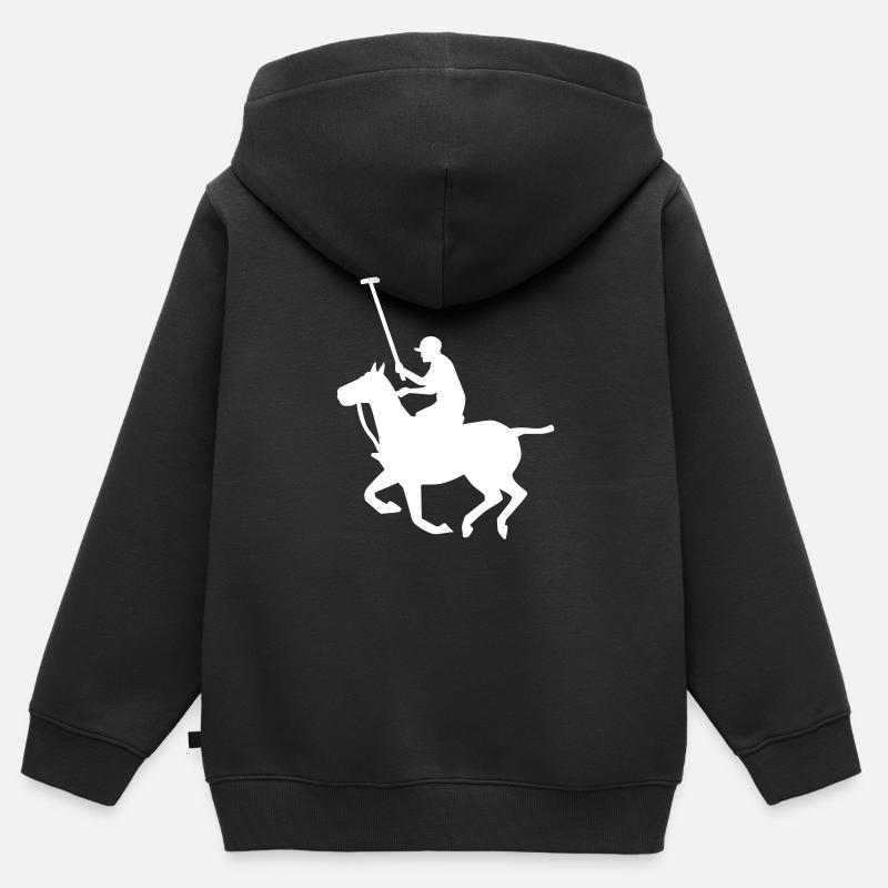 polo - Sweat Premium à capuche zippé enfant bio - noir