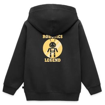 Robotics Legend Elektronischer Mechaniker - Kinder Premium Organic Zip Hoodie - Schwarz - Hinten - AI Model Kid Male (0cm)