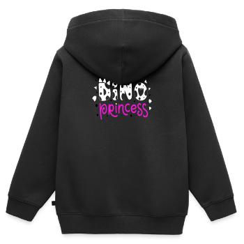 Dino Princess Prinzessin Dinosaurier Baby Kinder - Kinder Premium Organic Zip Hoodie - Schwarz - Hinten - AI Model Kid Male (0cm)