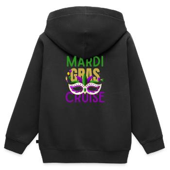 Mardi Gras Cruise 2026 Passende Familienfeier - Kinder Premium Organic Zip Hoodie - Schwarz - Hinten - AI Model Kid Male (0cm)