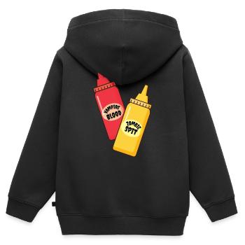 Monstrous Spices - Kids Premium Organic Zip-up Hoodie - black - Back - AI Model Kid Male (0cm)