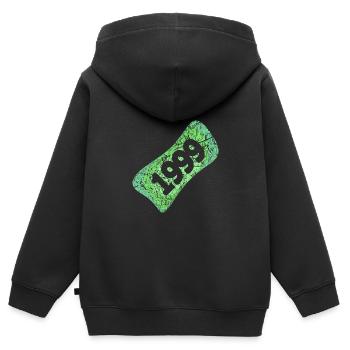1999 - Kinder Premium Organic Zip Hoodie - Schwarz - Hinten - AI Model Kid Male (0cm)