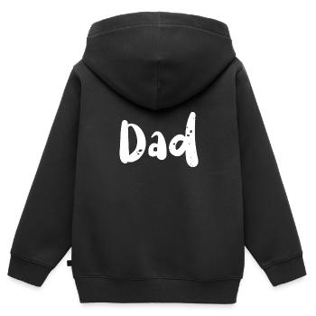 Dad - Dad - Kinder Premium Organic Zip Hoodie - Schwarz - Hinten - AI Model Kid Male (0cm)