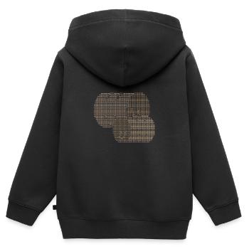 Une balle de foin à la ferme carerent ASCII - Sweat Premium à capuche zippé enfant bio - noir - Dos - AI Model Kid Male (0cm)