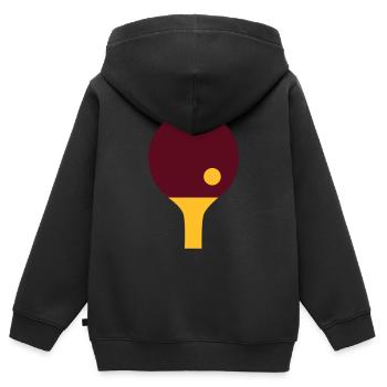 Ping-Pong - Sweat Premium à capuche zippé enfant bio - noir - Dos - AI Model Kid Male (0cm)