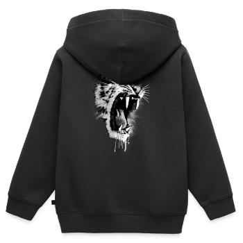 Rage Instinct 2 - Kids Premium Organic Zip-up Hoodie - black - Back - AI Model Kid Male (0cm)