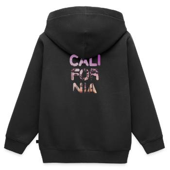 California - Kinder Premium Organic Zip Hoodie - Schwarz - Hinten - AI Model Kid Male (0cm)