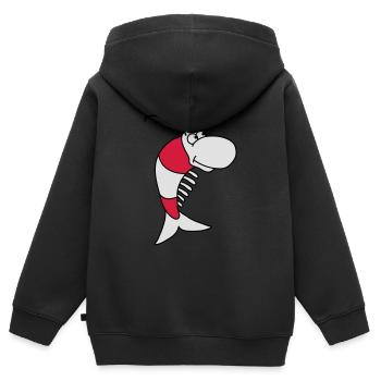 Shrimp - Kinder Premium Organic Zip Hoodie - Schwarz - Hinten - AI Model Kid Male (0cm)