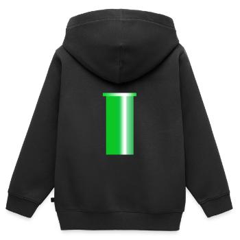 mario - Sweat Premium à capuche zippé enfant bio - noir - Dos - AI Model Kid Male (0cm)