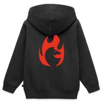 Horse Chess Jumper - Kids Premium Organic Zip-up Hoodie - black - Back - AI Model Kid Male (0cm)