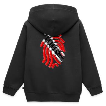 Trinidad Flagprint - Sweat Premium à capuche zippé enfant bio - noir - Dos - AI Model Kid Male (0cm)