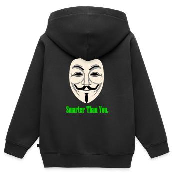 Hacker - Kinder Premium Organic Zip Hoodie - Schwarz - Hinten - AI Model Kid Male (0cm)