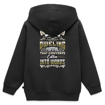 Schriftsteller Beruf Schriftstellerin Krimi - Kinder Premium Organic Zip Hoodie - Schwarz - Hinten - AI Model Kid Male (0cm)