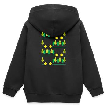 Radfahren durch den Sommer - Kinder Premium Organic Zip Hoodie - Schwarz - Hinten - AI Model Kid Male (0cm)