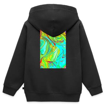 Montrer - Sweat Premium à capuche zippé enfant bio - noir - Dos - AI Model Kid Male (0cm)