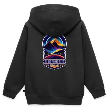 escalade - plus haut, plus vite, plus fort - Sweat Premium à capuche zippé enfant bio - noir - Dos - AI Model Kid Male (0cm)