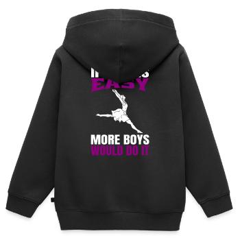 Ballet Gift Dance Dancer Ballerina Dance Class - Kids Premium Organic Zip-up Hoodie - black - Back - AI Model Kid Male (0cm)