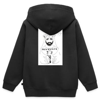Jungfrau Sternzeichen - Kinder Premium Organic Zip Hoodie - Schwarz - Hinten - AI Model Kid Male (0cm)