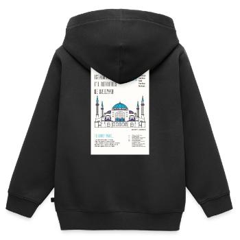 Istanbul - Kinder Premium Organic Zip Hoodie - Schwarz - Hinten - AI Model Kid Male (0cm)