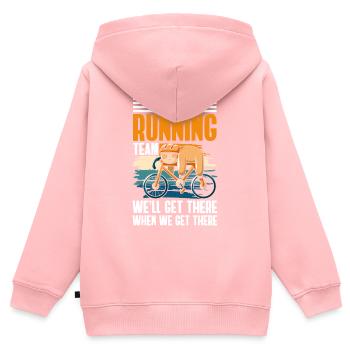Chillen Abhängen Gemächlich Niedlich - Kinder Premium Organic Zip Hoodie - Rosa - Hinten - AI Model Kid Female (0cm)