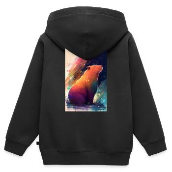 Capybara Capybara Rodent Animal Colorful - Kids Premium Organic Zip-up Hoodie - black - Back - AI Model Kid Male (0cm)