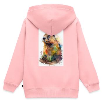 Marmot Rodent Ground Squirrel Marmot Animal - Kids Premium Organic Zip-up Hoodie - rose - Back - AI Model Kid Female (0cm)