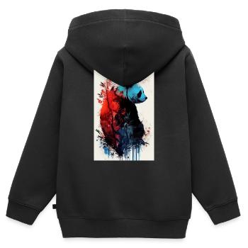 Panda Bear Panda Animal Pandas Animaux - Sweat Premium à capuche zippé enfant bio - noir - Dos - AI Model Kid Male (0cm)