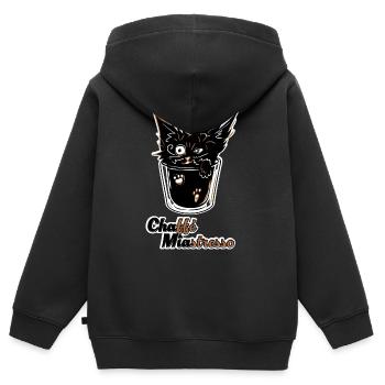 Chaffé Miastresso - Sweat Premium à capuche zippé enfant bio - noir - Dos - AI Model Kid Male (0cm)