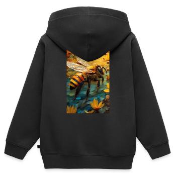 Honey Bee Beekeeper Bee Bee Colorful - Kids Premium Organic Zip-up Hoodie - black - Back - AI Model Kid Male (0cm)