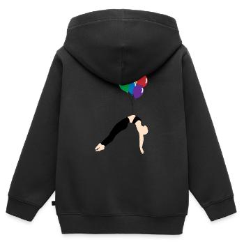 Balloon - Sweat Premium à capuche zippé enfant bio - noir - Dos - AI Model Kid Male (0cm)