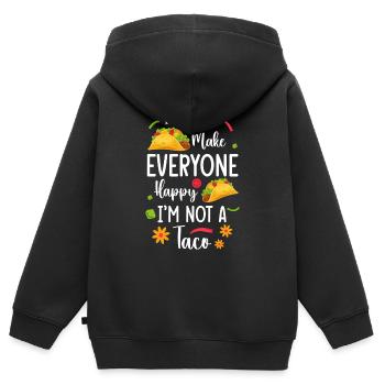 Mexikanisch Feinschmecker Lieblingsessen Burrito - Kinder Premium Organic Zip Hoodie - Schwarz - Hinten - AI Model Kid Male (0cm)