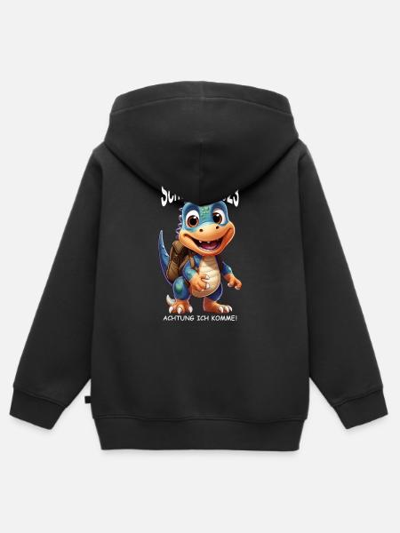 Schulstart 2023 - Kinder Premium Organic Zip Hoodie - Schwarz