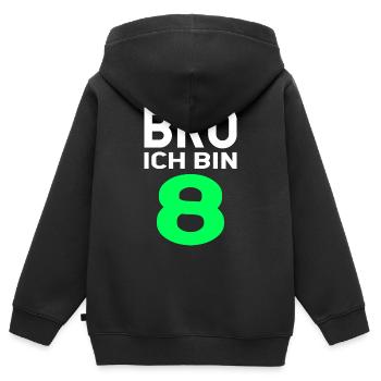 8. Geburtstag 8 Jahre Geschenk - Kinder Premium Organic Zip Hoodie - Schwarz - Hinten - AI Model Kid Male (0cm)