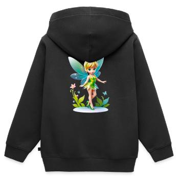 Little Fairy 11 - Kids Premium Organic Zip-up Hoodie - black - Back - AI Model Kid Male (0cm)