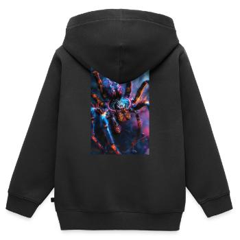 Spinne Spinnen Tarantel Tier Spiders - Kinder Premium Organic Zip Hoodie - Schwarz - Hinten - AI Model Kid Male (0cm)