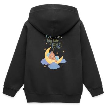 Dream big, small. - Kids Premium Organic Zip-up Hoodie - black - Back - AI Model Kid Male (0cm)