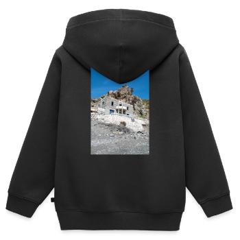 lost place Empros Therme bei den Therma Springs - Kinder Premium Organic Zip Hoodie - Schwarz - Hinten - AI Model Kid Male (0cm)