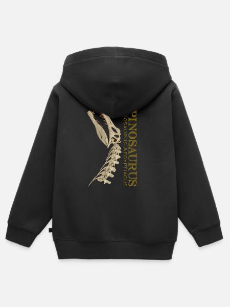 Spinosaurus Schädel bone - Kinder Premium Organic Zip Hoodie - Schwarz