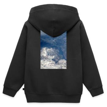 Formations nuageuses et Alpes près de la Zugspitze - Sweat Premium à capuche zippé enfant bio - noir - Dos - AI Model Kid Male (0cm)