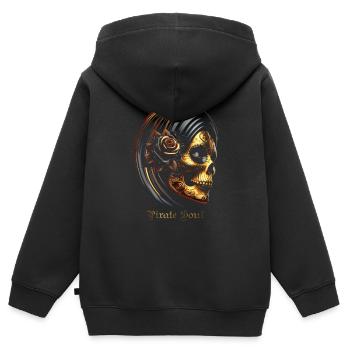Santa Muerte - Kinder Premium Organic Zip Hoodie - Schwarz - Hinten - AI Model Kid Male (0cm)