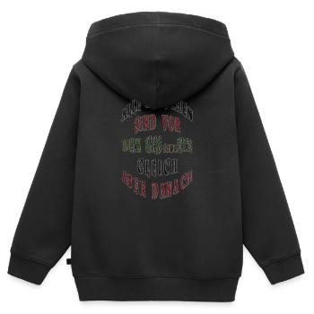 Gesetz alle Menschensind gleich - Kinder Premium Organic Zip Hoodie - Schwarz - Hinten - AI Model Kid Male (0cm)