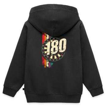 Darts 180 Dartboard Triple Dart Dartpfeil - Kinder Premium Organic Zip Hoodie - Schwarz - Hinten - AI Model Kid Male (0cm)